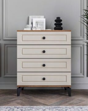 Panjur Fix 4 Çekmeceli Şifonyer / %100 MDF / Ücretsiz Kurulum - Teslimat / Aytaşı