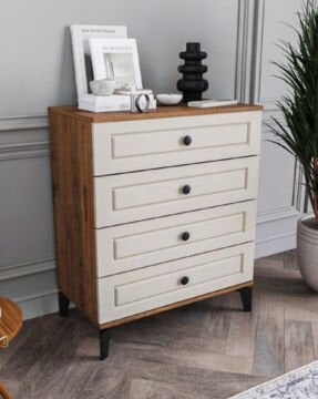 Panjur Fix 4 Çekmeceli Şifonyer / %100 MDF / Ücretsiz Kurulum - Teslimat / Aytaşı