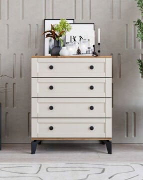 Silva 4 Çekmeceli Şifonyer / %100 MDF / Ücretsiz Kurulum - Teslimat / Aytaşı