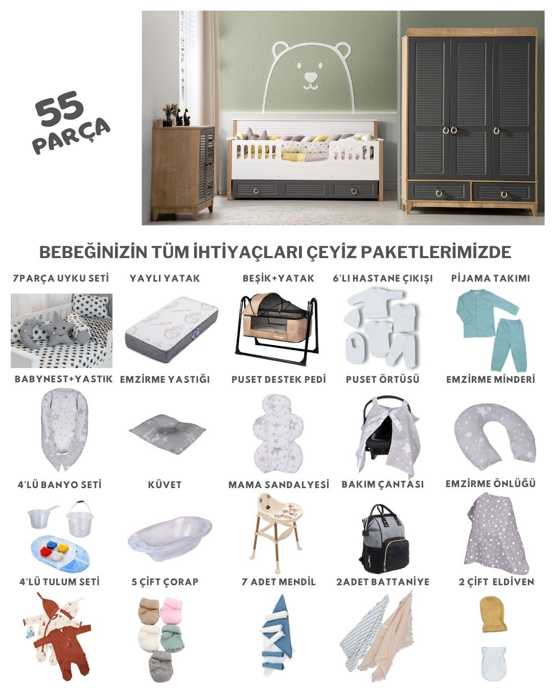 İkon Via Sedir Çeyiz Paketi