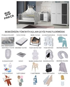 Olivya Büyüyen Beşikli Bebek Çeyiz Paketi