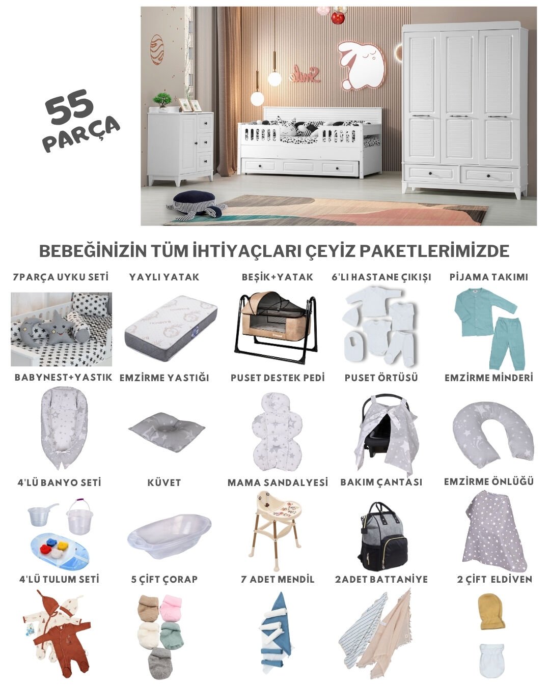 Polo Via Sedir Bebek Çeyiz Paketi