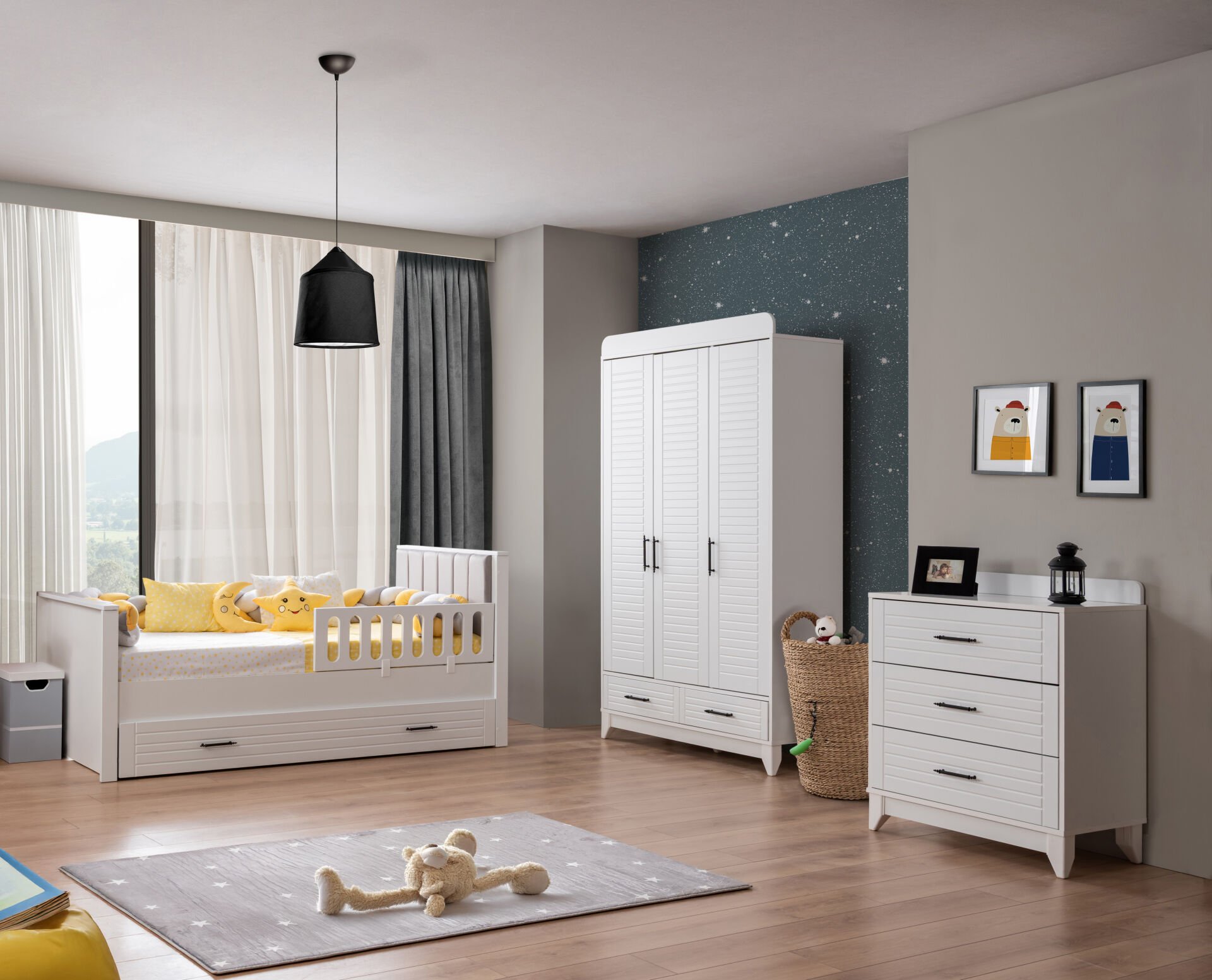 Panjur Beyaz Bebek ve Çocuk Odası