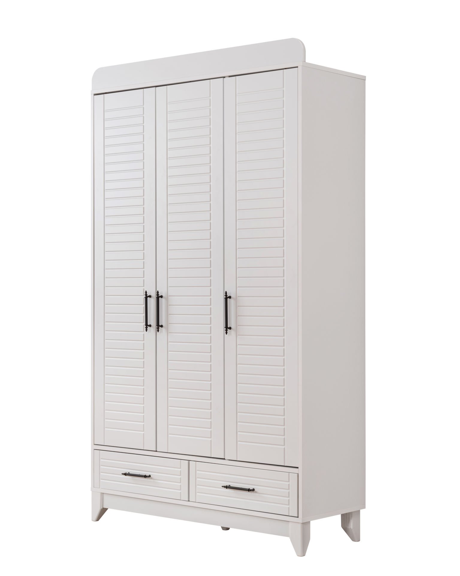 Panjur Beyaz Beyaz 3 Kapılı Dolap