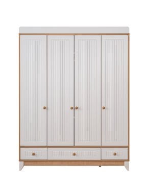 Paris Meşe 4 Kapılı Dolap