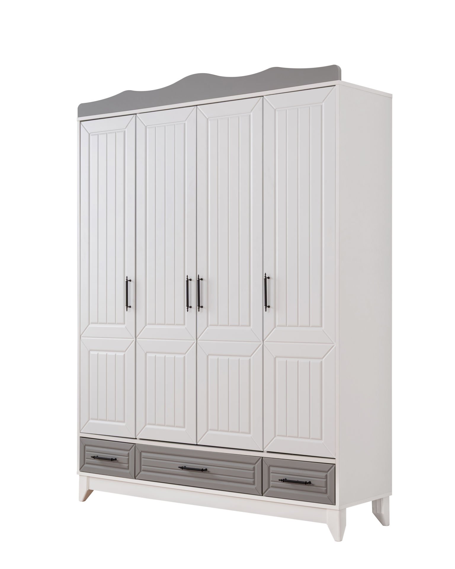 Ottoman Grey 4 Kapılı Dolap