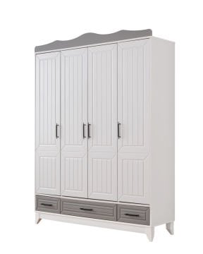 Ottoman Grey 4 Kapılı Dolap