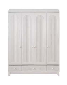 Mira Beyaz 4 Kapılı Dolap