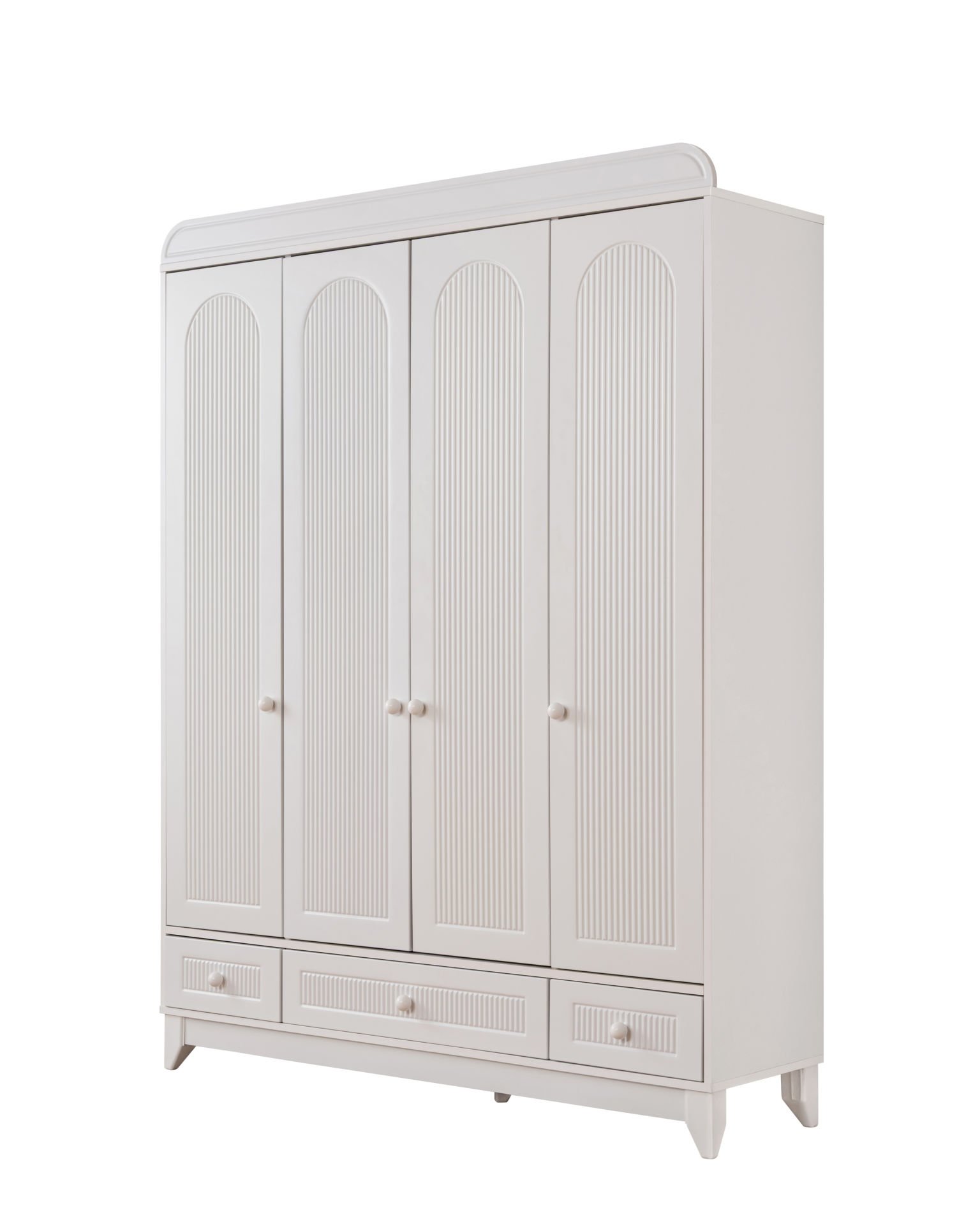 Mira Beyaz 4 Kapılı Dolap