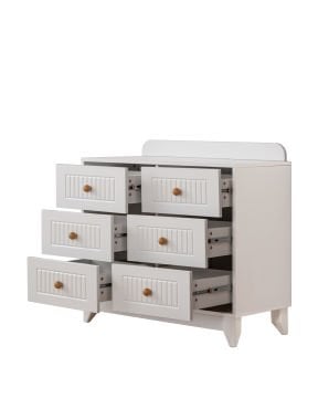 Paris Beyaz 6 Çekmeceli Şifonyer