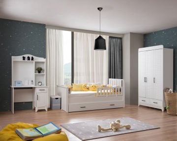 Panjur Beyaz Çocuk Odası