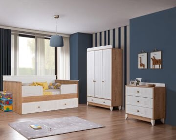 Miracool Paris Meşe Sedir Bebek ve Çocuk Oda Takımı