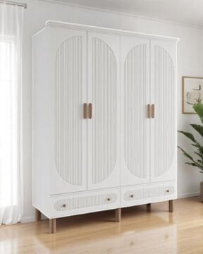 Miracool Milen 4 Kapılı Dolap / %100 MDF / Beyaz