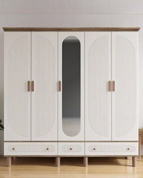 Miracool Milen 5 Kapılı Dolap / %100 MDF / Çam-Aytaşı