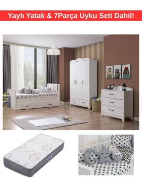 Miracool Ottoman Bebek ve Çocuk Oda Takımı / Yatak ve 7 Parça Uyku Seti Dahil / Ücretsiz Kurulum-Teslimat