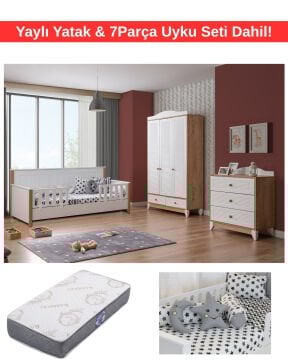 Miracool Sidney Viya Bebek ve Çocuk Oda Takımı / Yatak ve 7 Parça Uyku Seti Dahil / Ücretsiz Kurulum-Teslimat