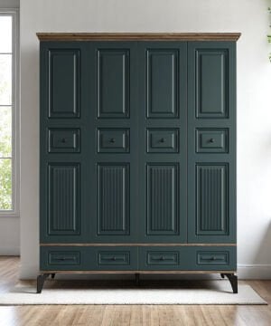 Terra 4 Kapılı Dolap / %100 MDF / Ücretsiz Kurulum / Haki