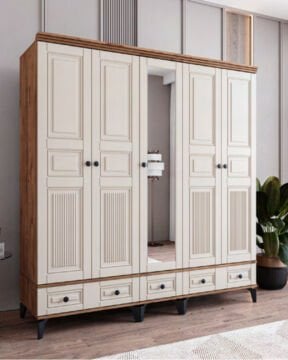 Terra 5 Kapılı Dolap / %100 MDF / Ücretsiz Kurulum / Aytaşı
