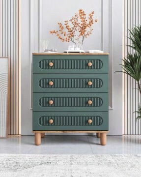 Milen 4 Çekmeceli Şifonyer / %100 MDF / Ücretsiz Kurulum - Teslimat / Haki