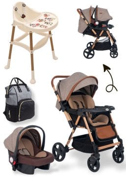 Joell Trendy Bebek Arabası & Mama Sandalyesi & Puset & Çanta