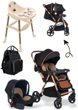 Joell Trendy Bebek Arabası & Mama Sandalyesi & Puset & Çanta