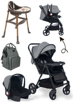 Joell Trendy Bebek Arabası & Mama Sandalyesi & Puset & Çanta