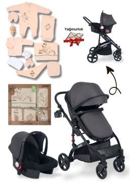 Bebek Çeyiz Seti / 10'lu Hastane Çıkışı / Joell Truva Travel Bebek Arabası / Puset / Anahtarlık Hediye!