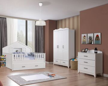 Miracool Ottoman Beyaz Montessori Bebek Çeyiz Paketi