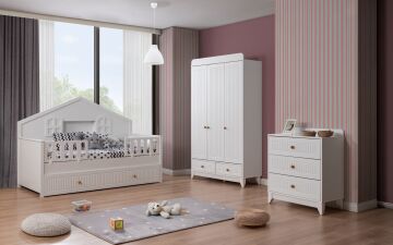 Paris Montessori Beyaz Bebek Çeyiz Paketi