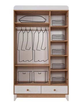 Paris Meşe-Beyaz Bebek Çeyiz Paketi