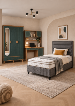 Milen Genç Odası / Çocuk Odası / Komple MDF / Haki Yeşil