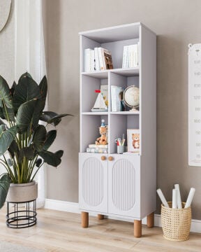 Milen İkili Kombin / Komple MDF Çalışma Masası ve Kitaplık / Beyaz