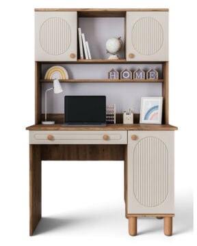 Milen İkili Kombin / Komple MDF Çalışma Masası ve Kitaplık / Aytaşı