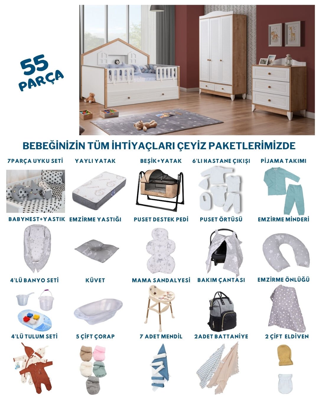 Miracool Sidney Montessori Bebek Çeyiz Paketi
