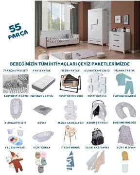 Viyana Beyaz Bebek Çeyiz Paketi