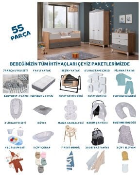 Miracool Palermo Sedir Bebek Çeyiz Paketi