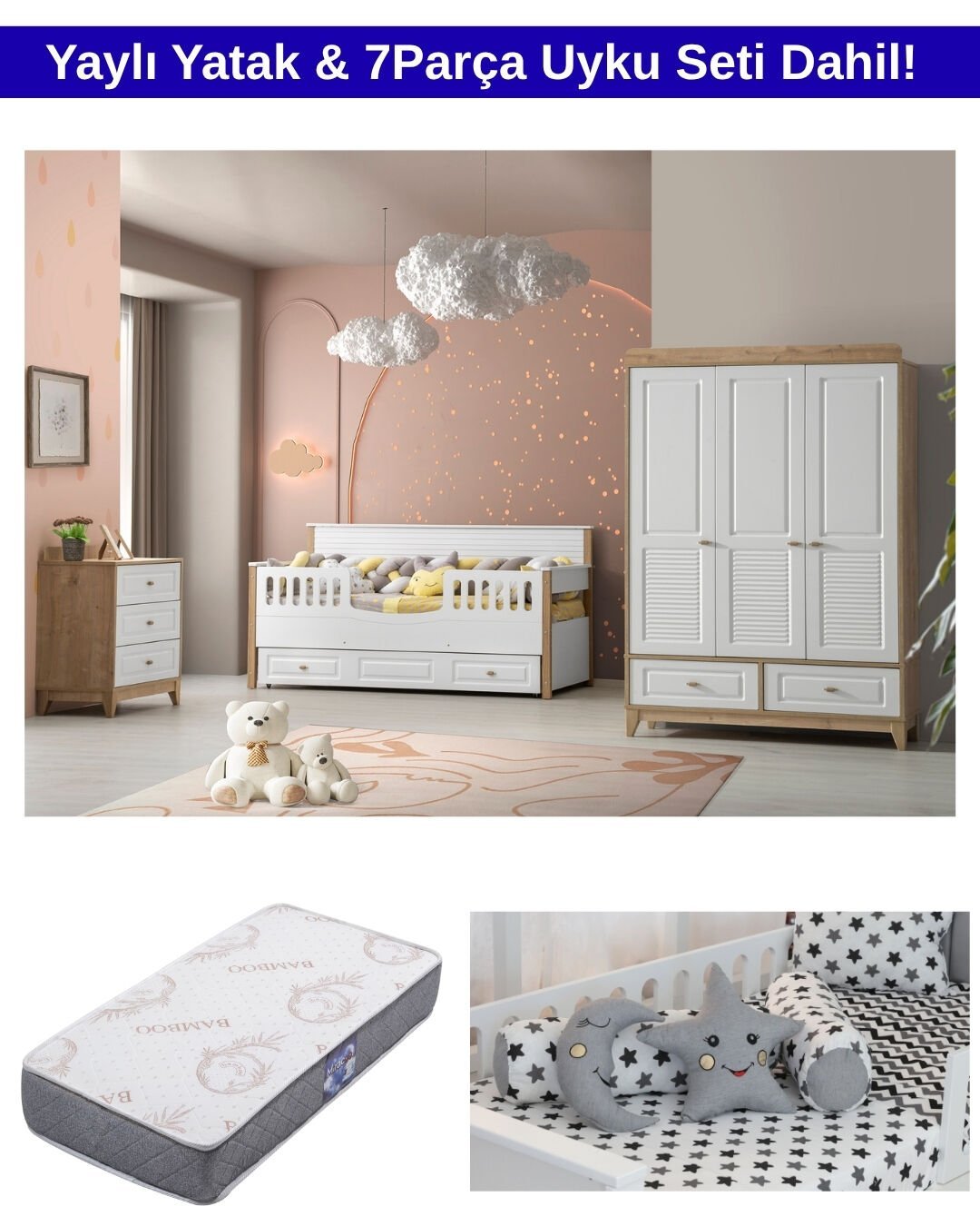 İmaj Via Oda Takımı / Yatak ve Uyku Seti Dahil / Ücretsiz Kurulum