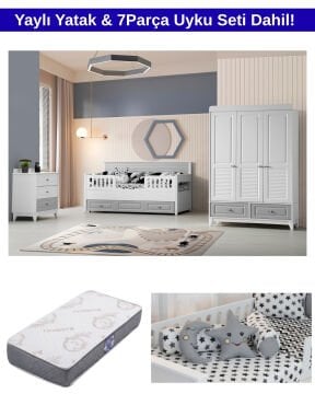 Nova Via Sedir Oda Takımı / Yatak ve Uyku Seti Dahil / Ücretsiz Kurulum