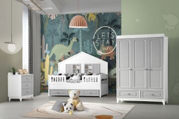 Silver Mia Montessori Oda Takımı / Yatak ve Uyku Seti Dahil / Ücretsiz Kurulum