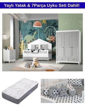 Silver Mia Montessori Oda Takımı / Yatak ve Uyku Seti Dahil / Ücretsiz Kurulum