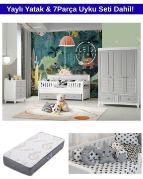 Silver Via Sedir Oda Takımı / Yatak ve Uyku Seti Dahil / Ücretsiz Kurulum