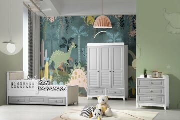 Silver Karyolalı Oda Takımı / Yatak ve Uyku Seti Dahil / Ücretsiz Kurulum