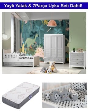 Silver Karyolalı Oda Takımı / Yatak ve Uyku Seti Dahil / Ücretsiz Kurulum