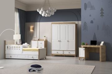 Esla Karyolalı Oda Takımı / Yatak ve Uyku Seti Dahil / Ücretsiz Kurulum