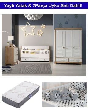 Esla Via Sedirli Oda Takımı / Yatak ve Uyku Seti Dahil / Ücretsiz Kurulum