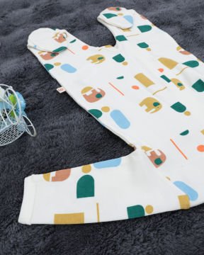 Fermuarlı Fil Desenli Bebek Tulum / Şapka Hediye / %100 Pamuklu / Yenidoğan Tulum Çok-Renk - 0-3 Ay