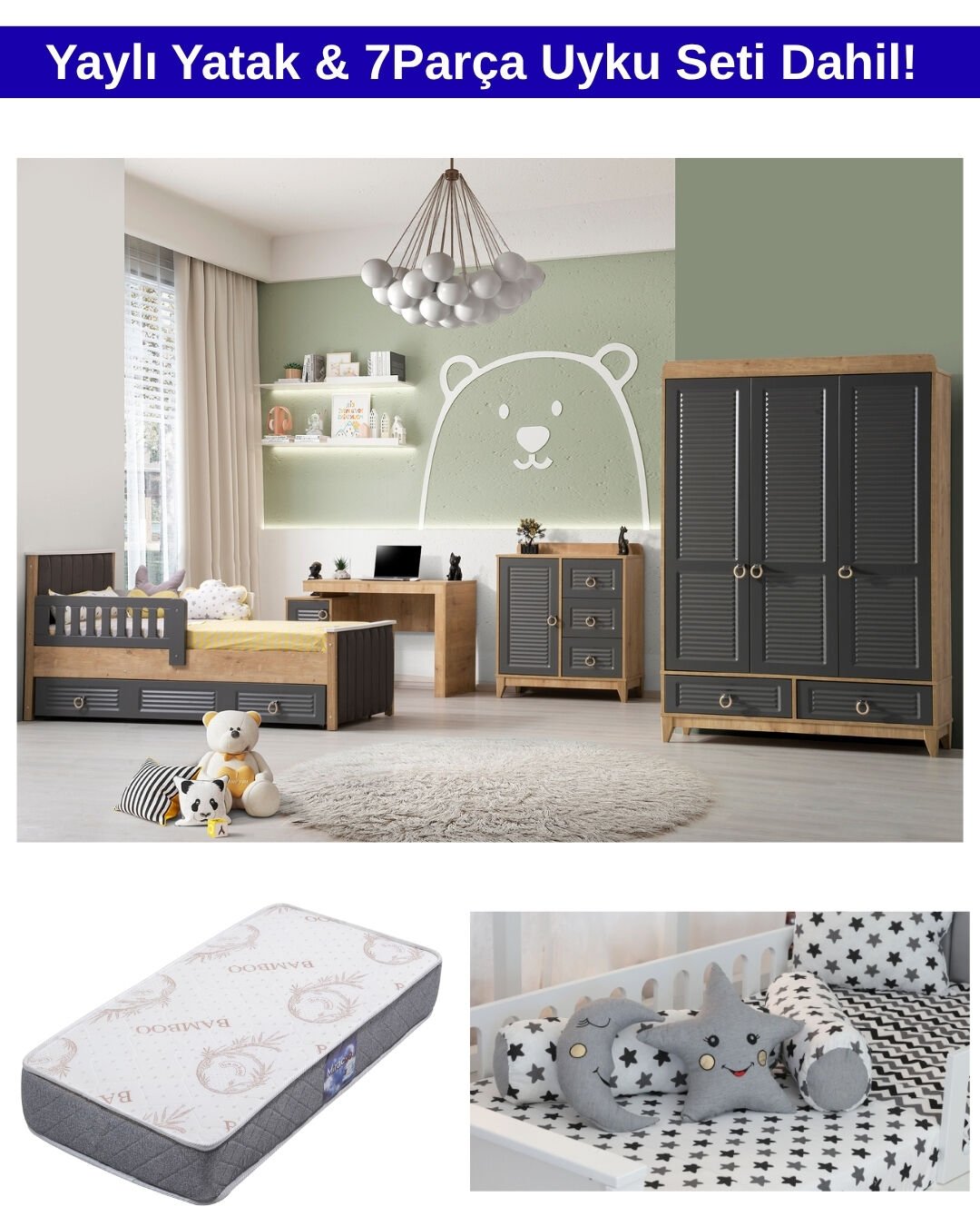 İkon Sim Oda Takımı / Yatak ve Uyku Seti Dahil / Ücretsiz Kurulum