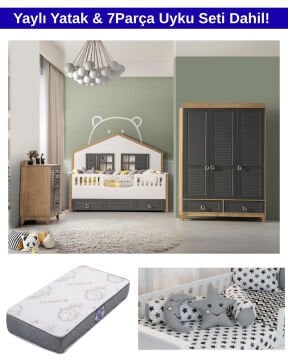 İkon Mia Montessori Oda Takımı / Yatak ve Uyku Seti Dahil / Ücretsiz Kurulum