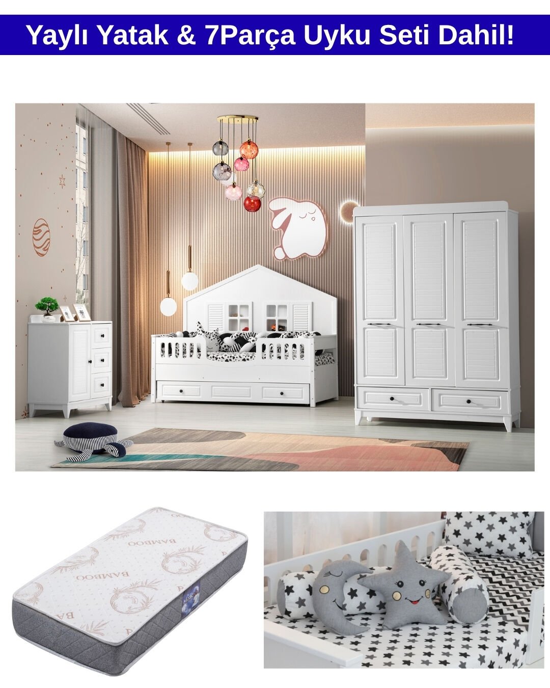 Polo Mia Montessori Oda Takımı / Yatak ve Uyku Seti Dahil / Ücretsiz Kurulum