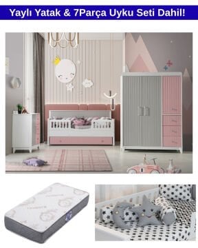 Sofya Via Sedirli Oda Takımı / Yatak ve Uyku Seti Dahil / Ücretsiz Kurulum